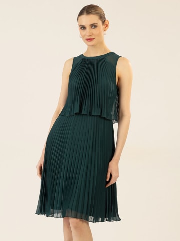 APART Plisseekleid in Dunkelgrün