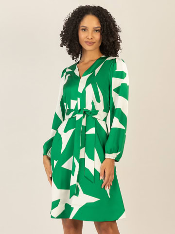 APART Jurk groen/wit