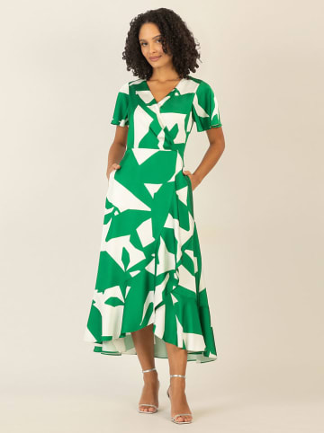 APART Kleid in Grün/ Weiß