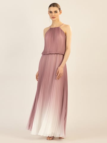 APART Plisseekleid in Altrosa/ Weiß