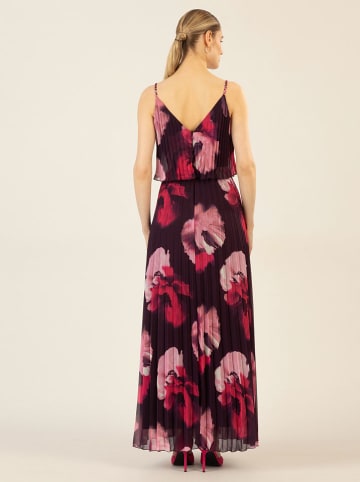 APART Plisseekleid in Schwarz/ Pink