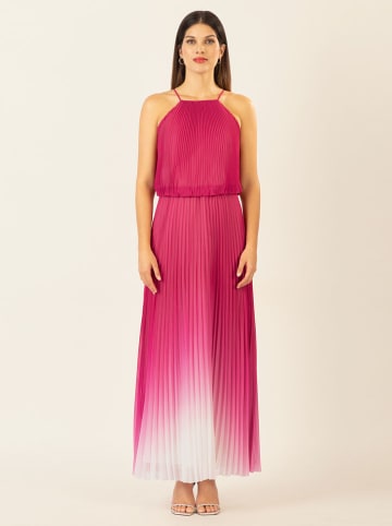 APART Plissèjurk roze/wit
