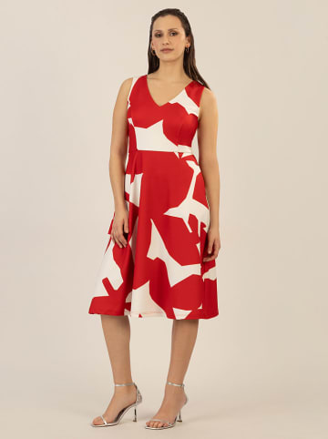 APART Kleid in Rot/ Weiß