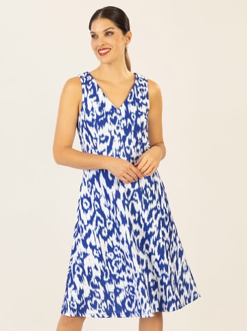 APART Kleid in Blau/ Weiß