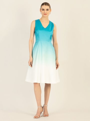 APART Kleid in Türkis/ Weiß