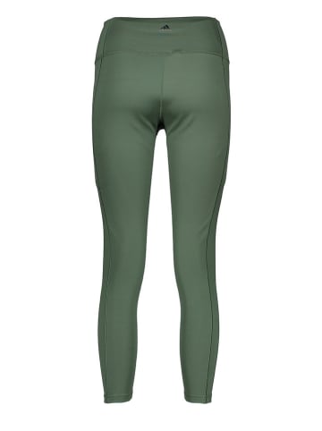 adidas Legginsy sportowe w kolorze zielonym
