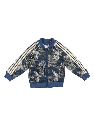 adidas Trainingsanzug in Blau/ Creme