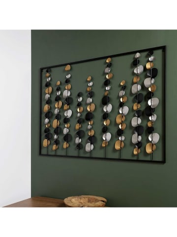 Rétro Chic Wanddecoratie zwart/goudkleurig - (L)70 x (B)100 cm