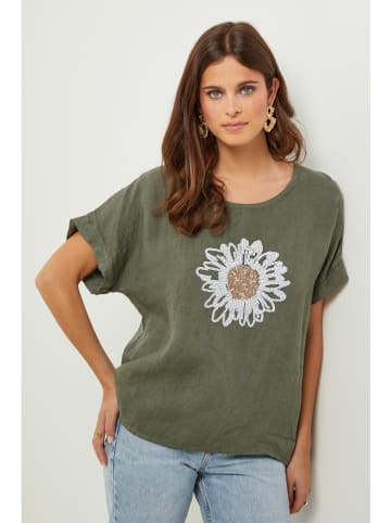 Lin Passion Linnen shirt kaki