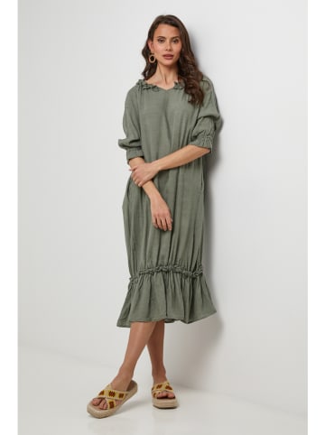 Lin Passion Leinen-Kleid in Grün