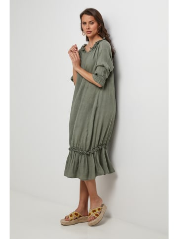 Lin Passion Leinen-Kleid in Grün