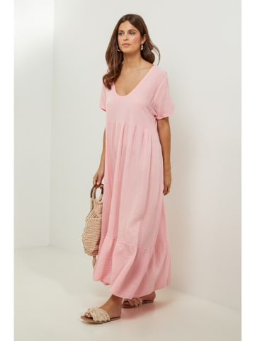 Lin Passion Leinen-Kleid in Rosa