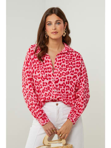 Lin Passion Blouse rood/lichtroze
