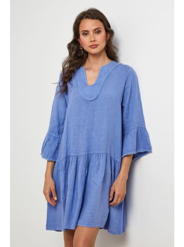 Lin Passion Leinen-Kleid in Kobaltblau