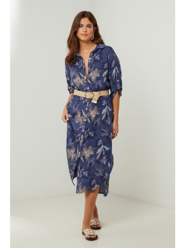 Lin Passion Leinen-Kleid in Dunkelblau