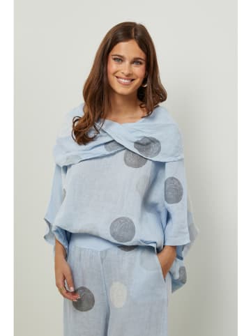 Lin Passion Leinen-Bluse in Hellblau