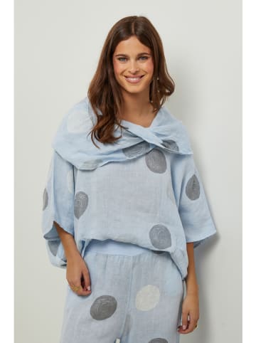 Lin Passion Leinen-Bluse in Hellblau