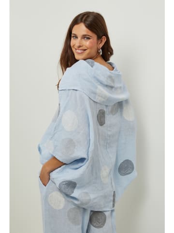 Lin Passion Leinen-Bluse in Hellblau