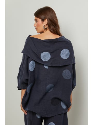 Lin Passion Linnen blouse donkerblauw