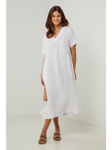 Lin Passion Leinen-Kleid in Weiß