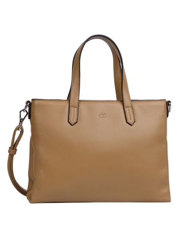 Tom Tailor Henkeltasche "Poppy" in Hellbraun - (B)30 x (H)21 x (T)6,5 cm