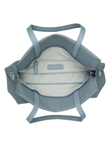 Tom Tailor Shopper "Rosa" in Hellblau - (B)34 x (H)32 x (T)11 cm