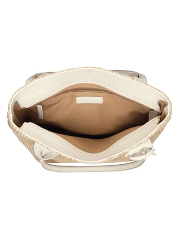 Tom Tailor Henkeltasche "Sharon" in Weiß/ Hellbraun - (B)34 x (H)24 x (T)13 cm