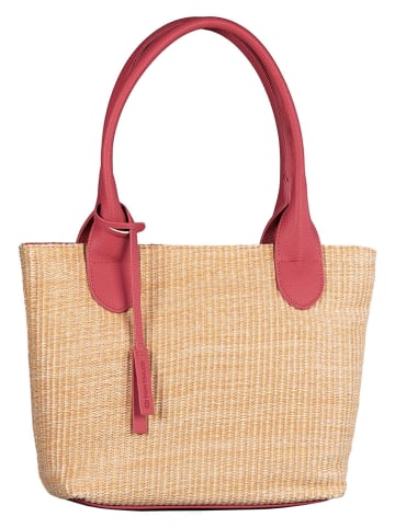 Tom Tailor Henkeltasche "Sharon" in Pink/ Hellbraun - (B)34 x (H)24 x (T)13 cm