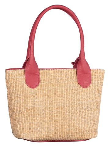 Tom Tailor Henkeltasche "Sharon" in Pink/ Hellbraun - (B)34 x (H)24 x (T)13 cm