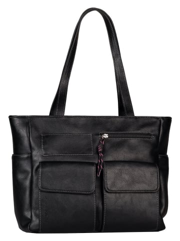 Tom Tailor Shopper "Malina" in Schwarz - (B)40 x (H)29 x (T)13,5 cm