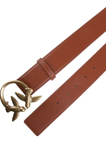 Pinko Leren riem lichtbruin