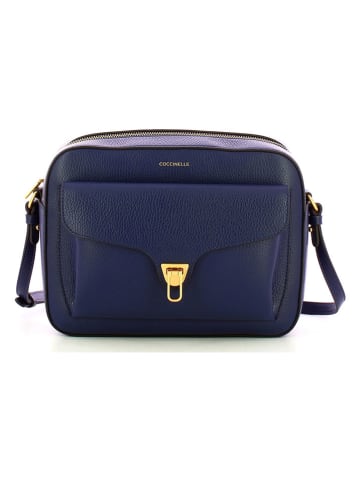 COCCINELLE Leren schoudertas donkerblauw - (B)26 x (H)20 x (D)9 cm