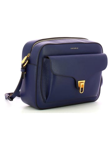 COCCINELLE Leren schoudertas donkerblauw - (B)26 x (H)20 x (D)9 cm