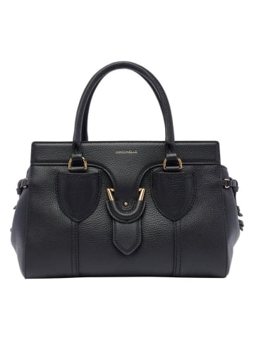 COCCINELLE Leder-Henkeltasche in Schwarz - (B)30 x (H)21 x (T)14 cm