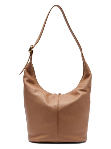 COCCINELLE Leder-Umhängetasche in Hellbraun - (B)25 x (H)27 x (T)16 cm