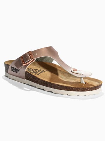Sunbay Teenslippers "Camelia" roségoudkleurig