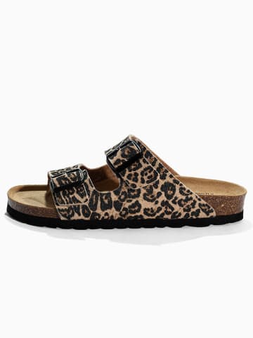 Sunbay Slippers "Trefle" bruin/beige