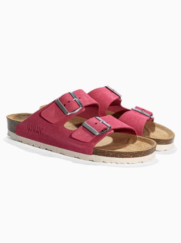 Sunbay Leren slippers "Trefle" roze