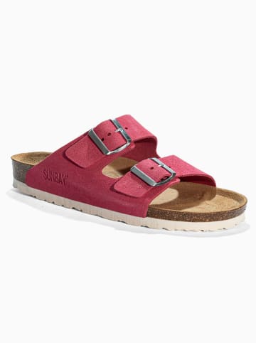 Sunbay Leren slippers "Trefle" roze