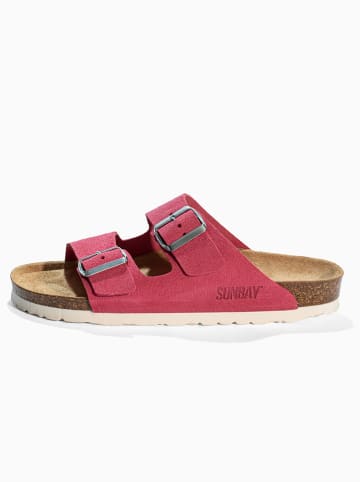 Sunbay Leren slippers "Trefle" roze