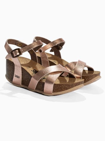 Sunbay Keilsandaletten "Pivoine" in Roségold