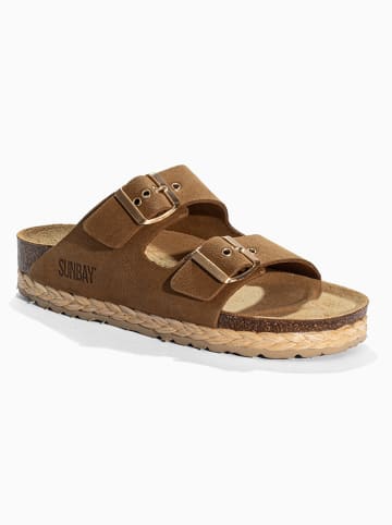 Sunbay Pantoletten "Trefle" in Braun
