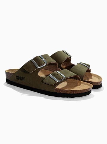 Sunbay Klapki "Trefle" w kolorze khaki