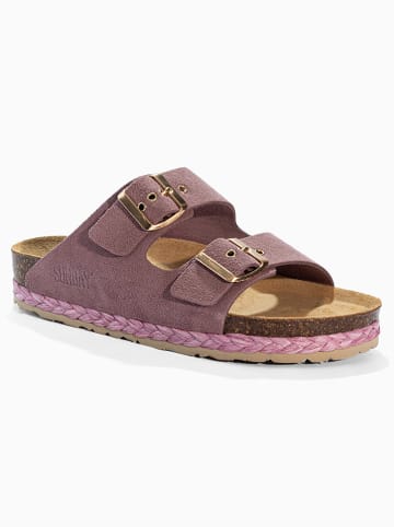 Sunbay Leder-Pantoletten "Trefle" in Rosa