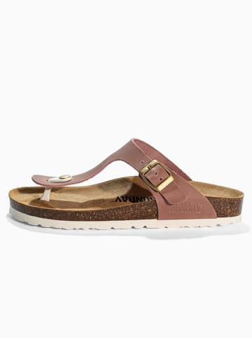 Sunbay Leder-Zehentrenner "Camelia" in Hellbraun