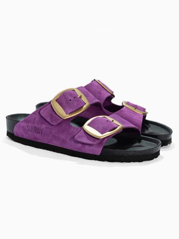 Sunbay Leder-Pantoletten "Calen" in Lila