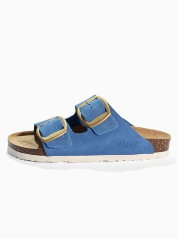 Sunbay Leder-Pantoletten "Calen" in Blau