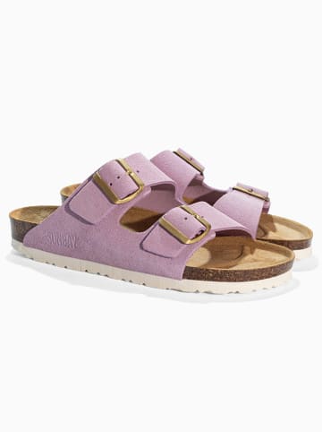 Sunbay Leder-Pantoletten "Trefle" in Rosa