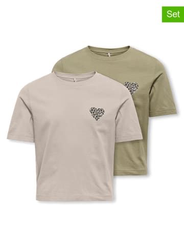 KIDS ONLY 2er Set: Shirts "Rex" in Beige/ Khaki