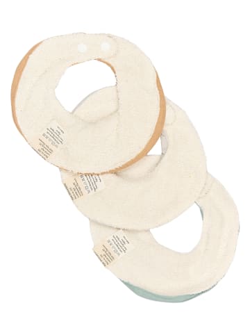 FABELAB 3er-Set: Lätzchen "Galaxy" in Grün/ Beige/ Orange - ab Geburt